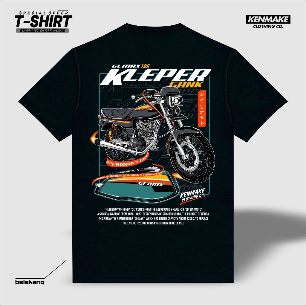 Cb kenmake Tshirt Gl kleper ผู้ชายผู้หญิงรุ่นสีดํา