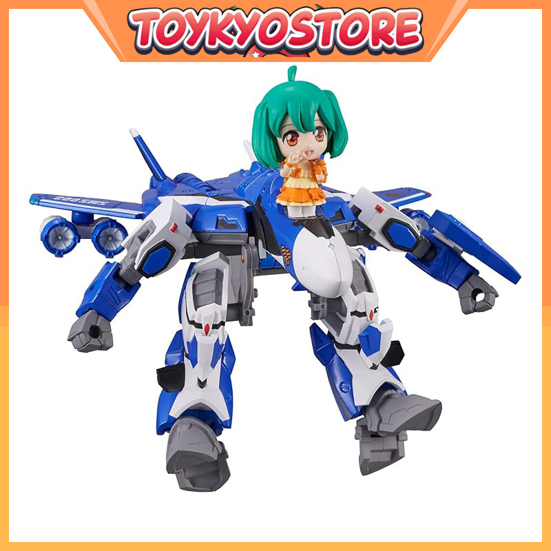 TAMASHII NATIONS TINY SESSION Macross F VF-25G Messiah Valkyrie (Micheal's Machine) with Ranka Appro