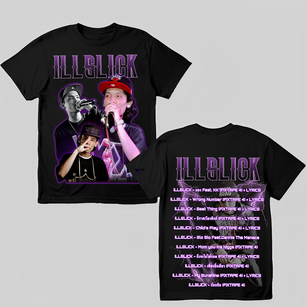 เสื้อยืดผ้าฝ้ายคุณภาพสูงยอดนิยม ILLSLICK สไตล์ด้านหน้าด้านหลังผ้าไหมสกรีนการพิมพ์คุณภาพสูงแฟชั่น All-Match S-5XL ขนาดเต็มพร้อมสต็อกรวดเร็ว
