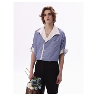 เสื้อเชิ้ตผู้ชายสไตล์อังกฤษสำหรับฤดูร้อน แบบอเนกประสงค์