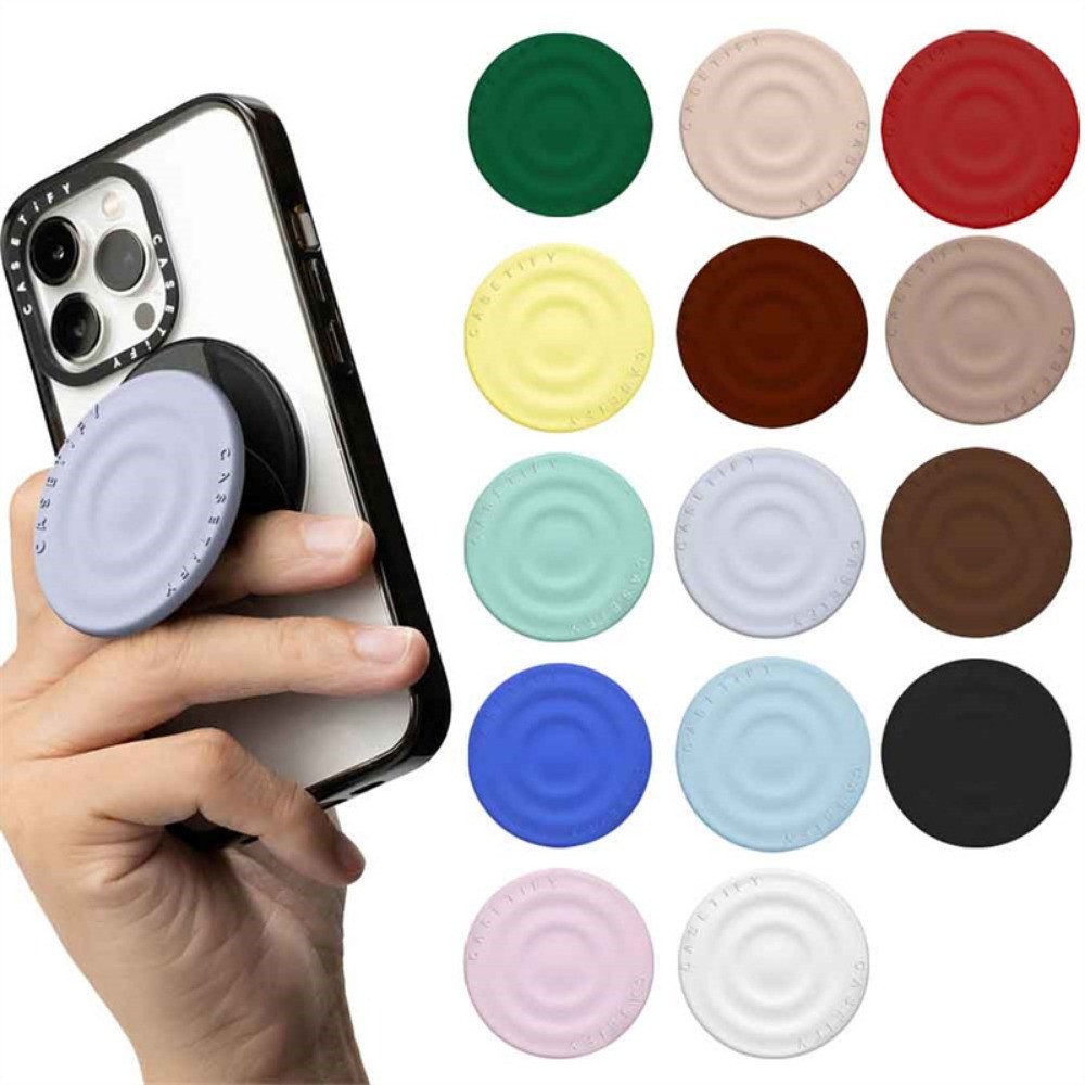 คุณภาพสูง CaseTifg Ripple Stand Super Magnetic พับกล่องสําหรับ iPhone Universal Mobile Waves Liquid ซิลิโคน Bracket ใช้งานร่วมกับ Samsung โทรศัพท์แบบพกพา Fulcrum