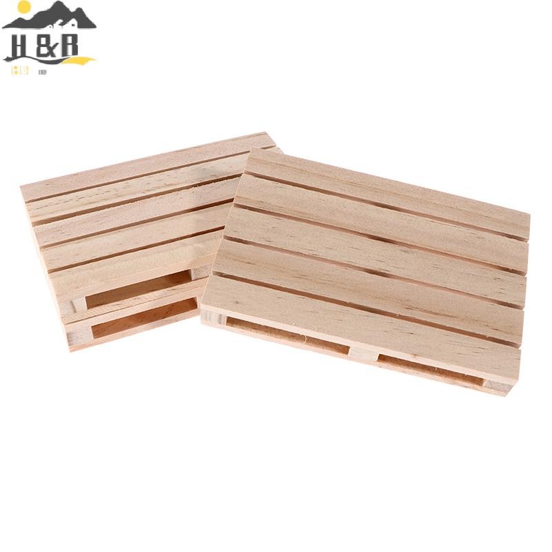 H&B Jul Mini Wooden Pallet เครื่องดื่ม Coasters สําหรับเครื่องดื่มร้อนและเย็น Wood Pallet {th}