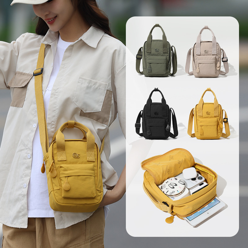 กระเป๋าメッセンเจอร์สำหรับสตรี แนวโน้มแฟชั่นใหม่ มีหลายช่องเก็บของและขนาดใหญ่ กันน้ำได้