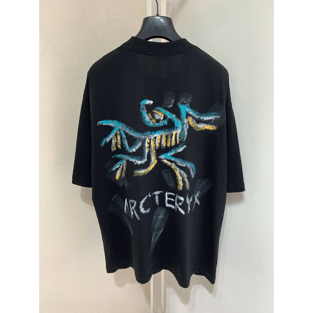 Arc Bird tery Season สไตล์ใหม่ Breaking แขนสั้นผ้าฝ้ายแท้ Street Wear หลวม All-Match สั้น @