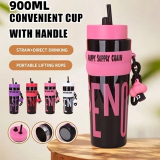 ✨✨youngtime แก้วน้ำ Big Mac แบบหลอด 900 มล. แก้วน้ำสูญญากาศพ…