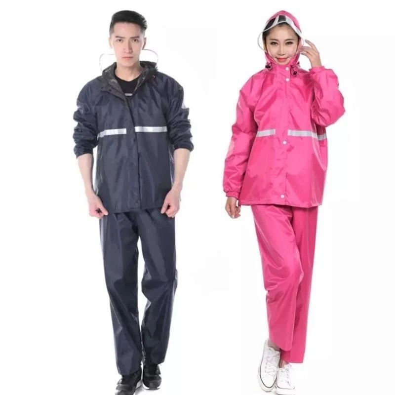 KAISER ชุดกันฝน เสื้อ+กางเกง แถบสะท้อนแสง หมวกติดเสื้อ thumbnail 4