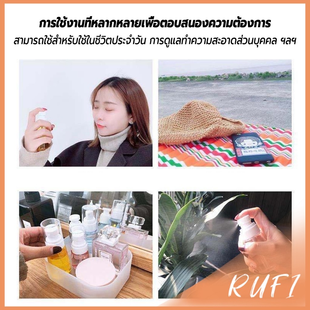 RUFI ขวดสเปรย์ แบบพกพา ขวดสเปย์เปล่า นำกลับมาใช้ใหม่ได้ 30ml / 60ml Spray bottle ราคา ถูกที่สุด ดีลบีเคเค แกลเลอรีภาพที่ 7