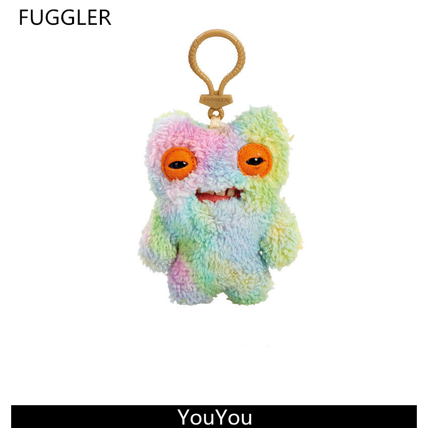 FUGGLER Funk Tooth Treasure Inner Library Series พวงกุญแจ ตุ๊กตาแผ่นขน Monster ฟัน - A014