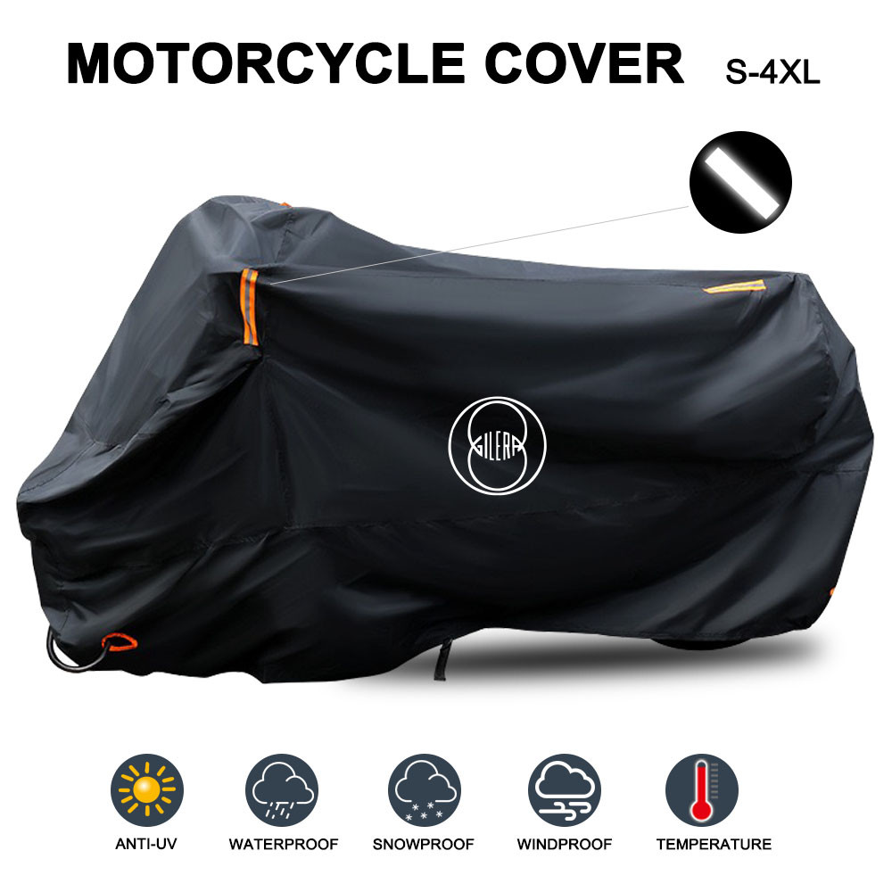 ผ้าคลุมรถมอเตอร์ไซค์กันน้ํากลางแจ้งทุกฤดูกาลกันฝุ่น UV ป้องกัน Moto Rain Cover สําหรับ Gilera GP 800