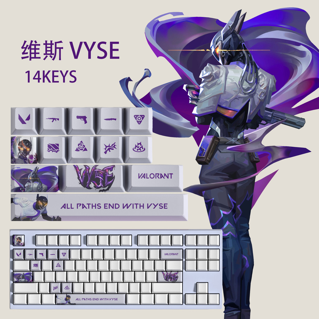 [ปุ่มกด] VALORANT Fearless Contract Keycap Valent Keycap VALORANT 14-Key Mini Set