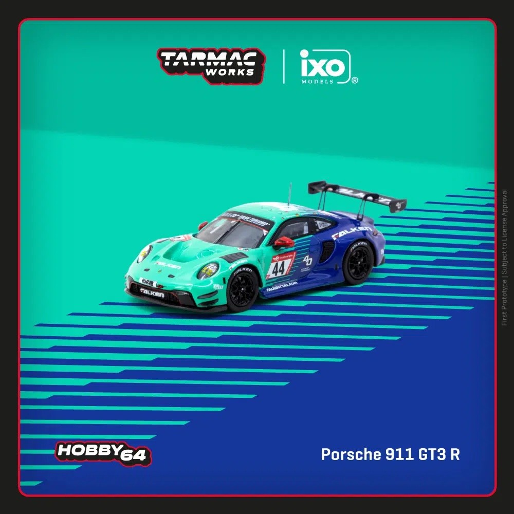 Tarmac Works 1:64 HOBBY64 Porsche 911 GT3 R Nürburgring 24h 2023 J. Eriksson T64-084-23NUR44