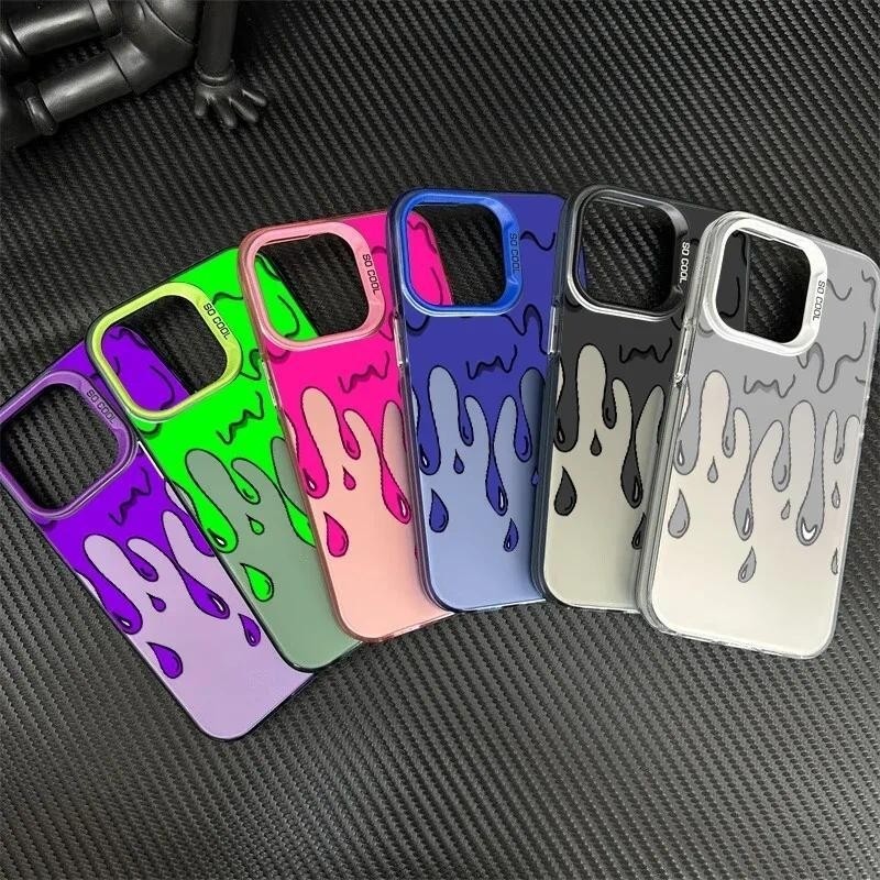 กรณีกราฟฟิตีสําหรับiPhone 16 15 Pro Max 14 13 12 11 Pro X XR 7 8Plusฝาครอบกันกระแทกป้องกันหน้าจอปลอก