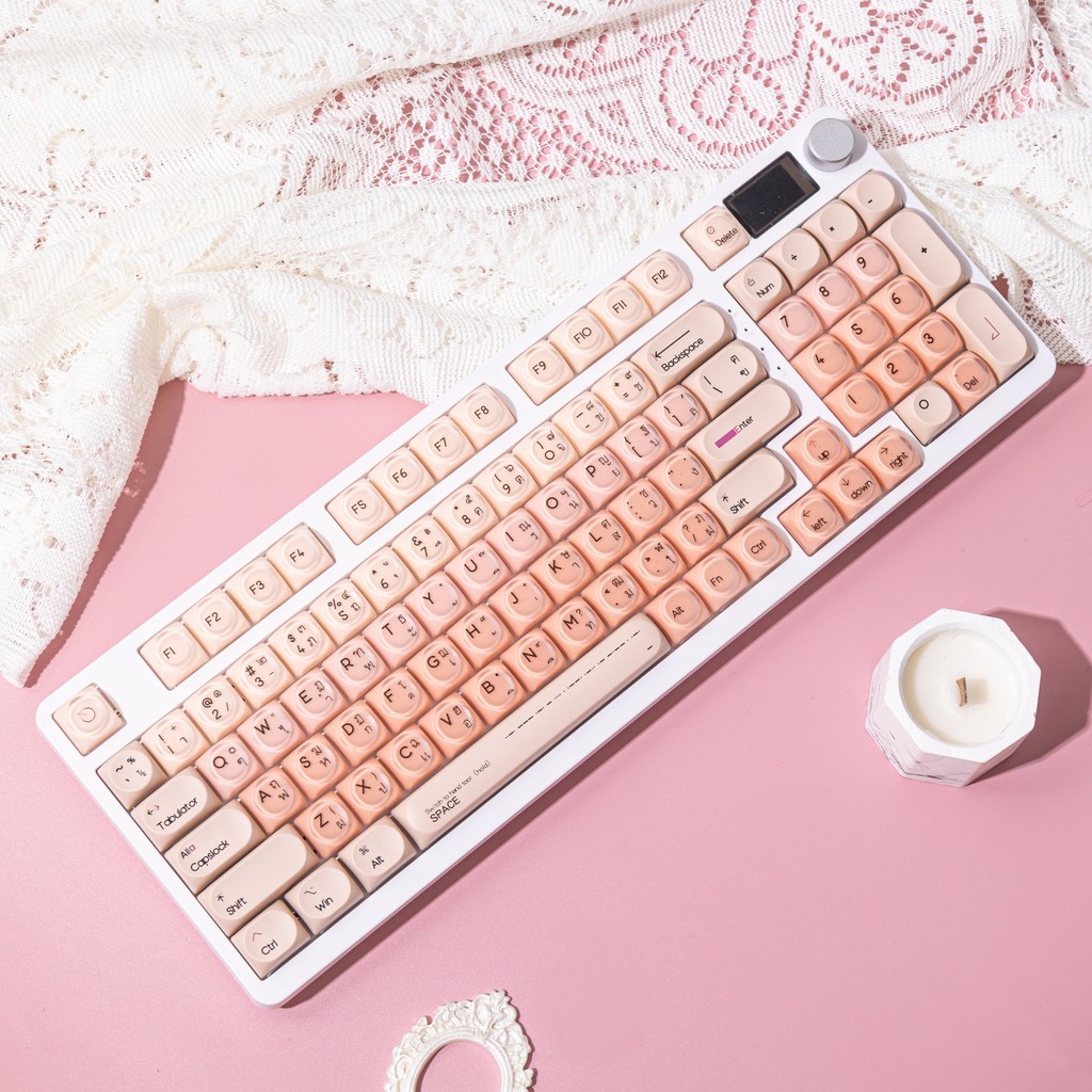 KC98 PRO Jelly Thai Mechanical Keyboard with Color Screen Wireless Bluetooth 2.4G Three Mode Connect