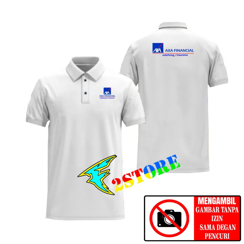 เสื้อยืดคอปกโปโล สีแดงกลั่น | AXA Financial Cialal