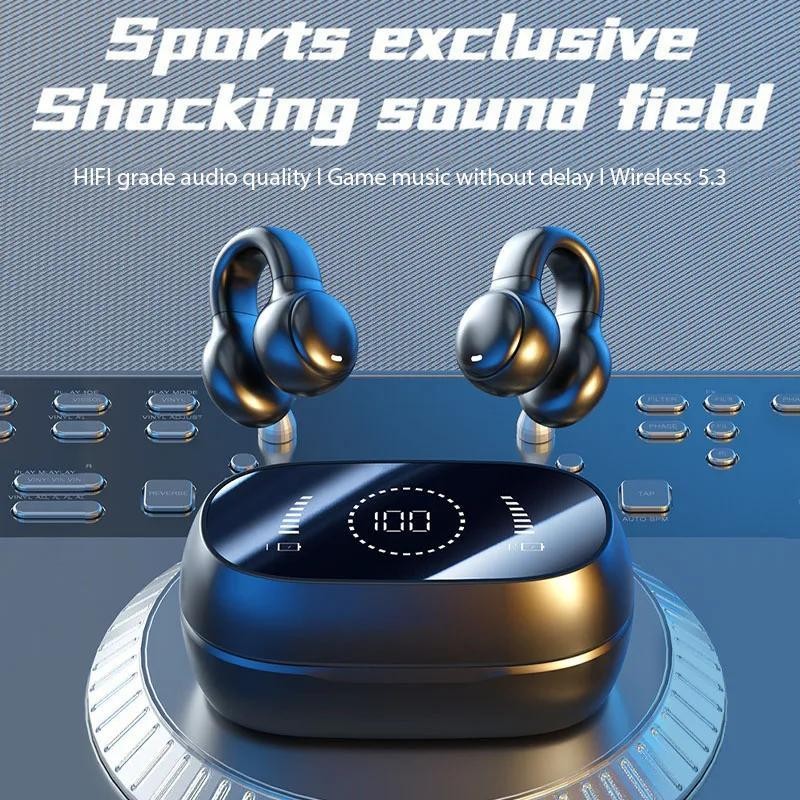 หูฟังบลูทูธ OWS พร้อมไมโครโฟน กันน้ํา สเตอริโอ Bluetooth5.4 หูฟังไร้สาย Open Ear HiFi หูฟัง รูปที่ 3