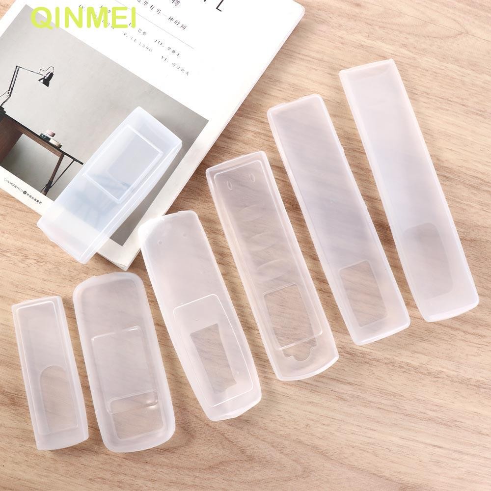 QINMEI เคสรีโมทคอนโทรล Anti-fall สมาร์ททีวีกันน้ําซิลิโคนใสลื่นรีโมทคอนโทรล Protctive Case