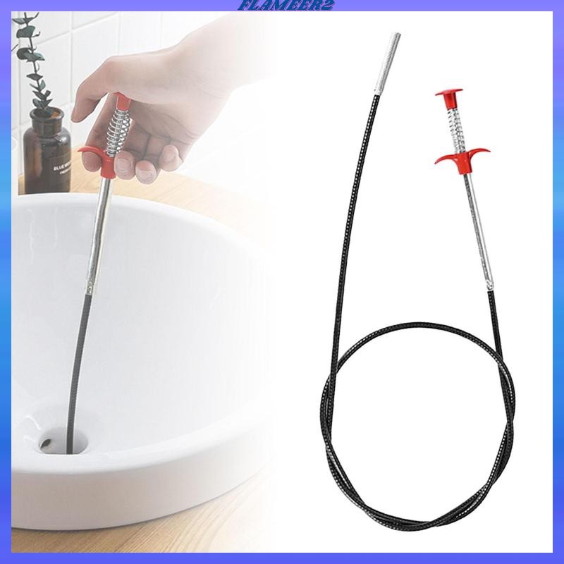 [Flameer2] Drain Snake Catcher Bendable Hair Drain Clog Remover Tool Pick up Reacher Tool