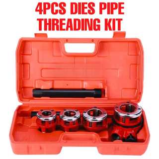 3/4pcs Dies Pipe Threading Kit 1/2" 3/4" 1" 1-1/4" Pipe threader plumber