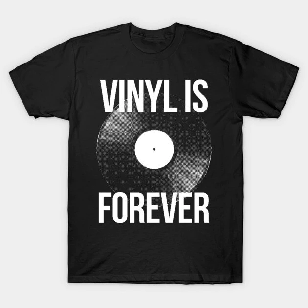 เสื้อยืด Vintage Vinyl is Forever Cotton 100% Oversize