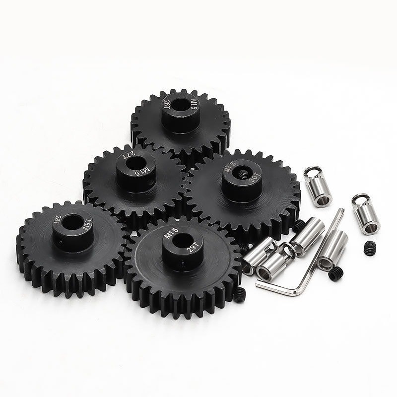 5pcs 1.5M มอเตอร์เกียร์เหล็ก 8 มม.11T 14T 15T 16T 21T 26T 28T 30T สําหรับ TRXS X-MAXX XRT RC รถอะไหล