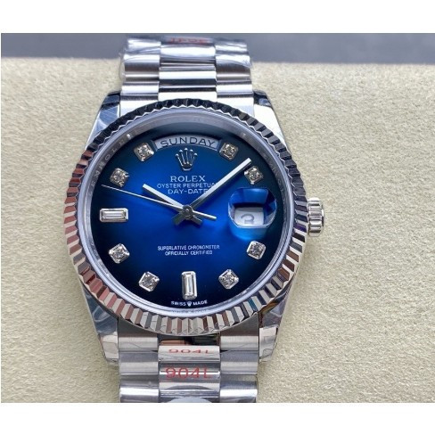 Rolex Datejust 36/41mm Mens Automatic Mechanical Watch,XQR101Blue dial Highlight บุคลิกภาพ,Minimalis