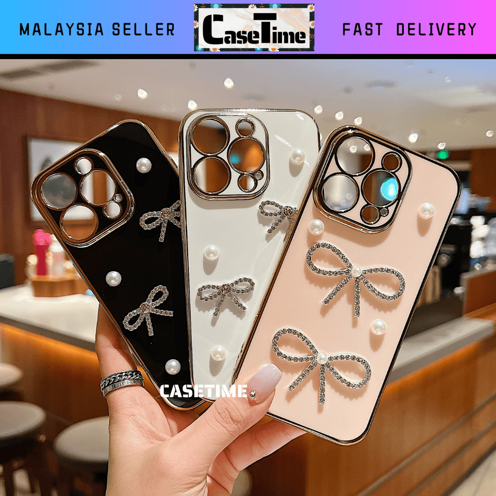 Honor X6a X6b X7 X7a X7b X8 X8a X8b X9 X9a 5G fon s bling เพชรริบบิ้นelectroplated soft case ปลอกปก 