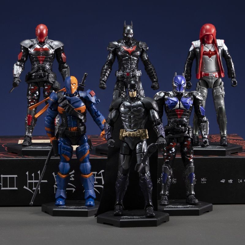 F5 Kino Starry Sky Yuanye Culture Mystery Box Batman Arkham Knight Movable Soldier ประกอบรูปตกแต่ง 8