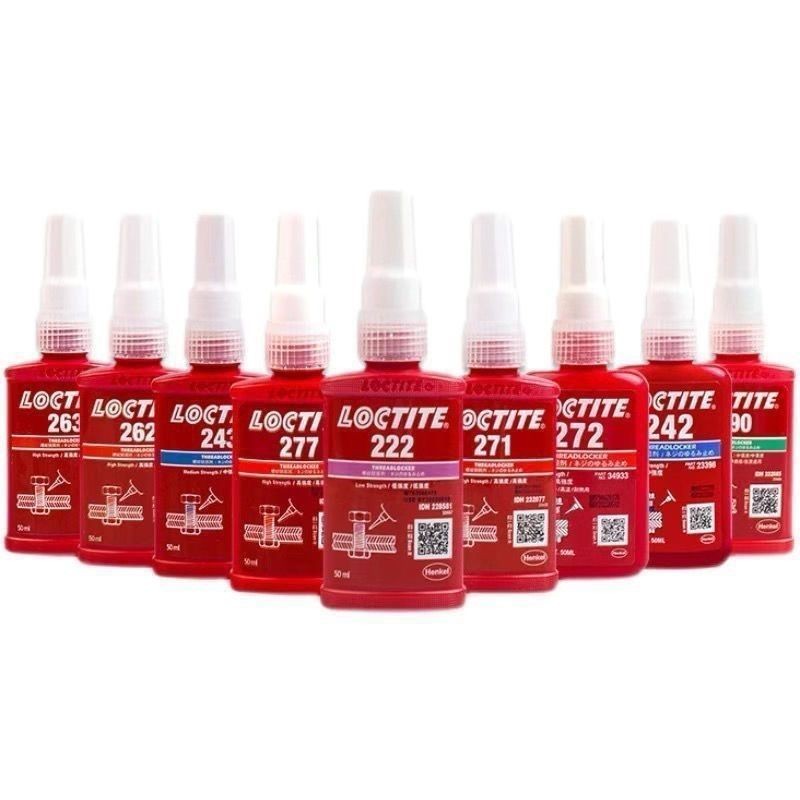 Loctite 222/242/262/243/270/290 สกรูล็อคเกลียวกาว locki乐泰222/242/262/243/270/290螺丝防松螺丝螺纹身套装 8.13