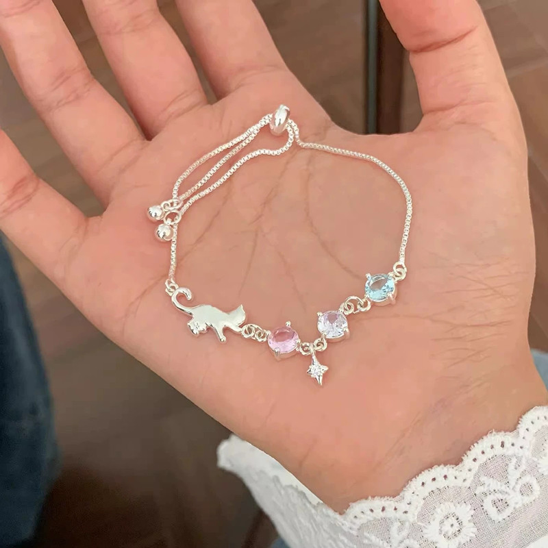 สร้อยข้อมือแมวดาวโลหะผสม สำหรับผู้หญิงอ่อนโยน