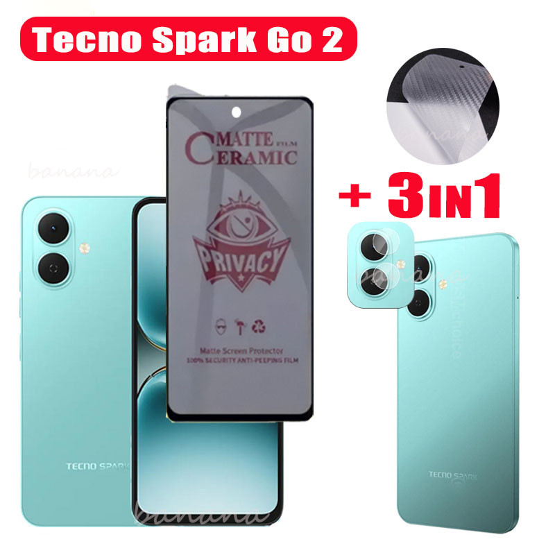 สําหรับ Tecno Spark Go 2 กระจกนิรภัยความเป็นส่วนตัวสําหรับ Tecno Spark Go 1S Spark Go 2025 2024 2023