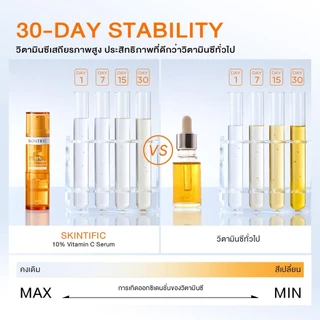SKINTIFIC 10% PURE VITAMIN C SERUM เอสเซนส์เนื้อน้ำ ประสิทธิภาพการบำรุงขั้นสูง