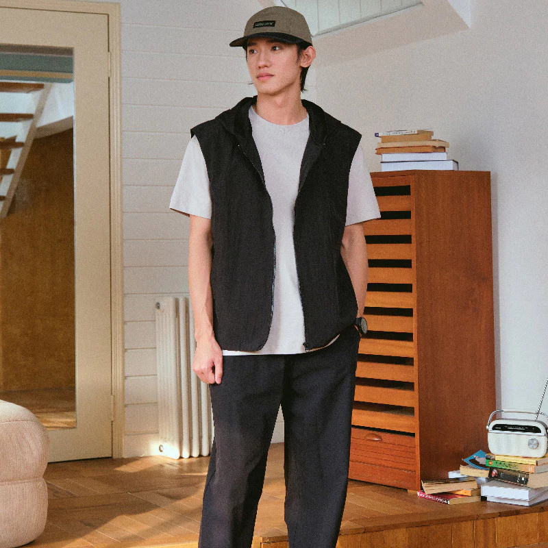 GENIO LAMODE เสื้อกั๊กมีฮู้ด Unisex กันน้ำ สำหรับเดินป่า แคมป์ปิ้ง thumbnail 8