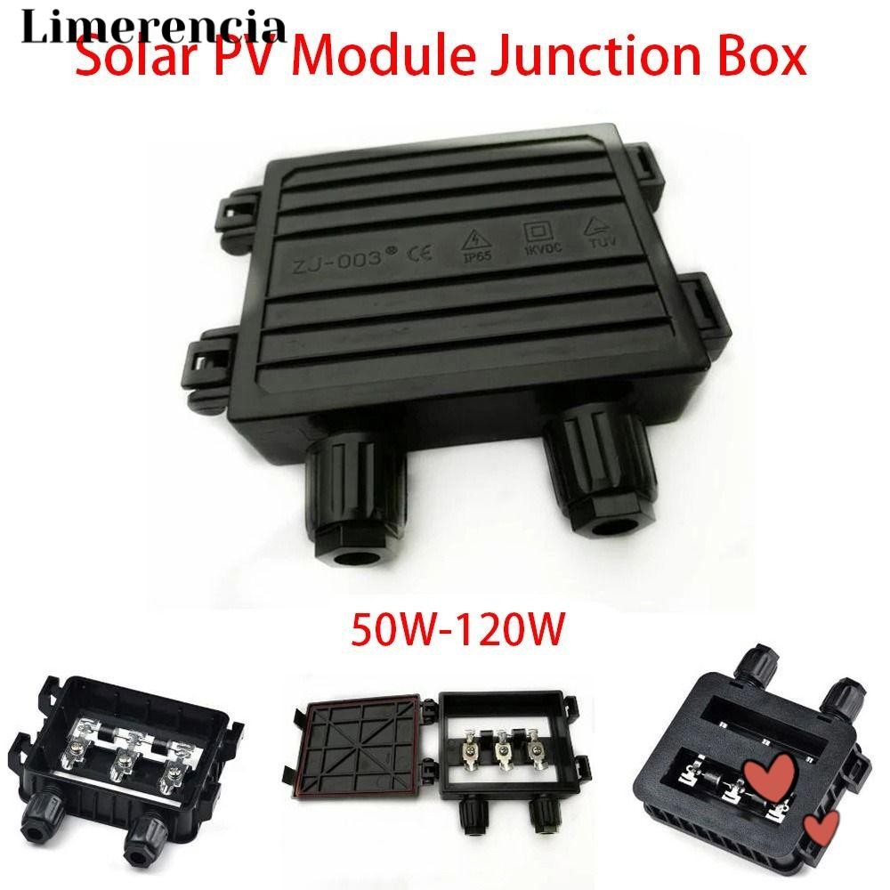 IFFINE 1 ชิ้นกล่องโมดูล PV, IP65 กันน้ํา 50 W-120 W 6A กล่องแยก, สีดําสําหรับ 6.5A แผงเครื่องมือทดสอ