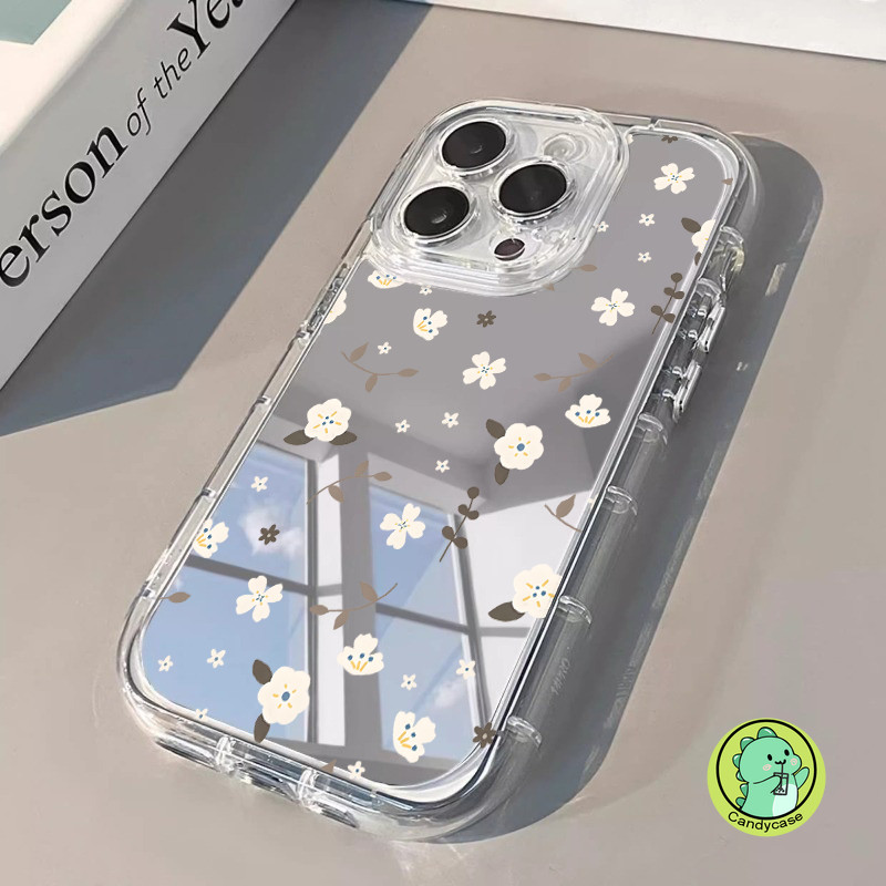 ถุงลมนิรภัยกระจกเคสโทรศัพท์สําหรับOPPO Reno 14 13 11 10 9 8 8T 8Z 7Z 8 7 Lite 6 5 4 3 SEค้นหาX8 X8S X7 X6 X5 X3 Pro Plus Ultra 5G 4Gฝาครอบน่ารักElegantดอกไม้ ปลอกใสกันกระแทก