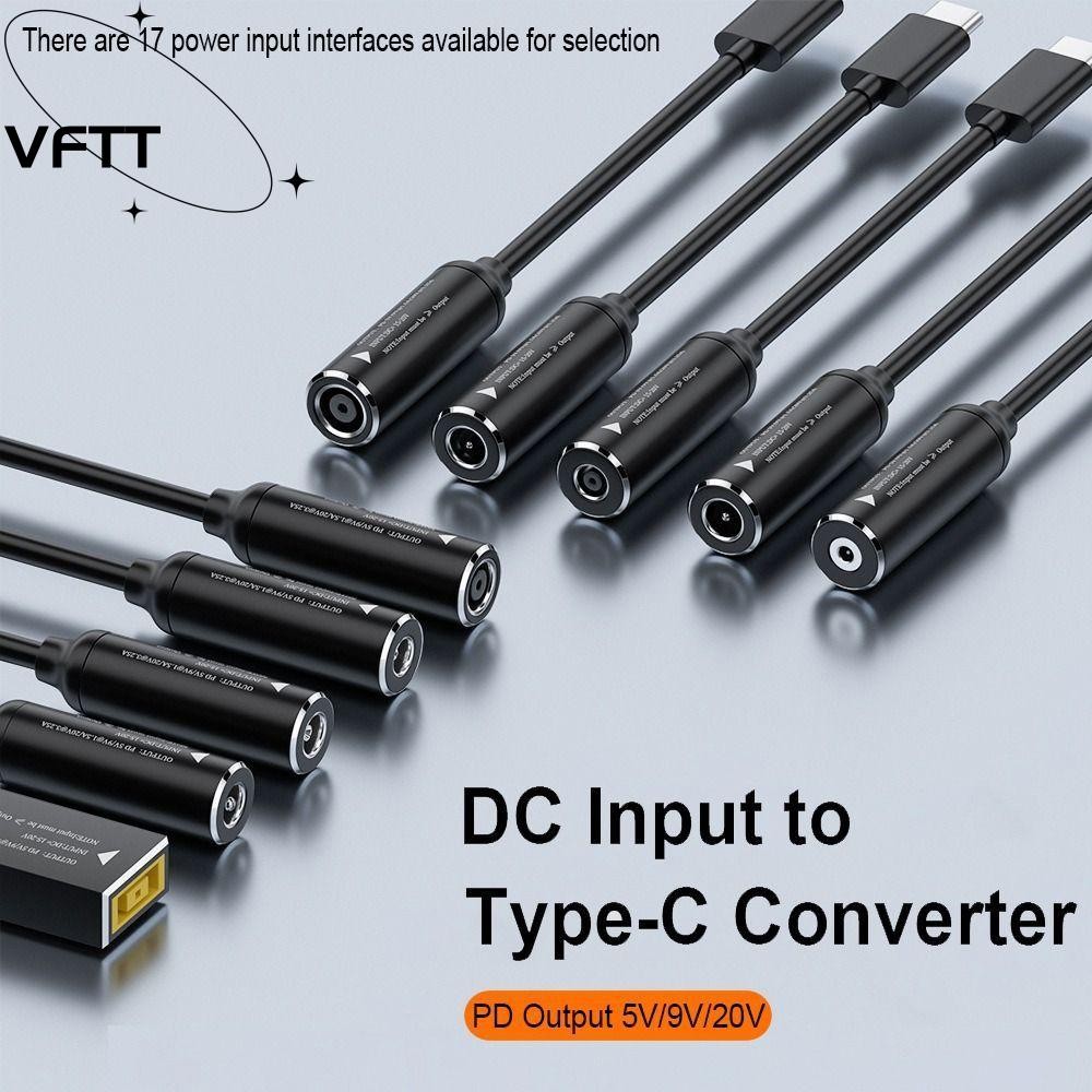 VFTT อะแดปเตอร์ 5v 9v 12v Professional 5.5X2.5 7.4X5.0 4.5X3.0 มม.DC ถึง Type C สําหรับ //