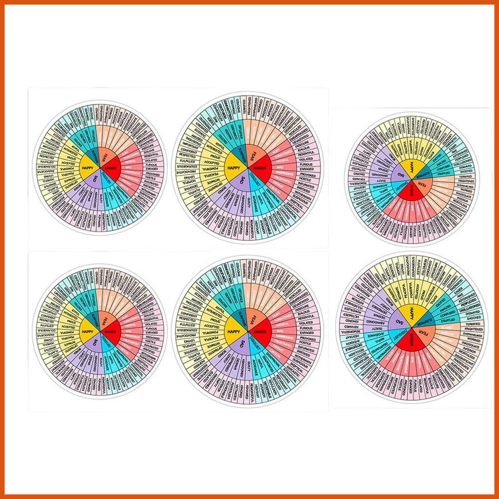 Emotion แผนภูมิสีจิตแผนภูมิโรงเรียน Self-Adhesive Emotion Decal Office Decor Emotions Chart Decals s