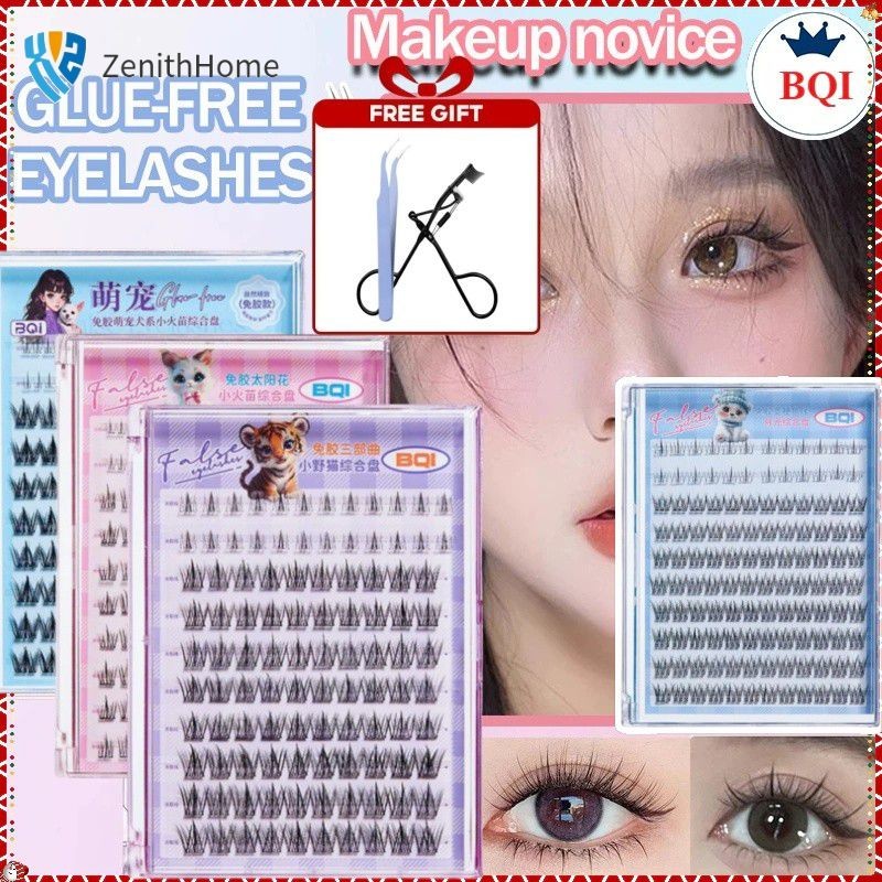 COD❤ [ของขวัญ] ขนตาปลอม BQI 100-120 Cluster Softer Lashes อุปกรณ์เครื่องสำอางแบบติดเอง [TH Local] 【Z