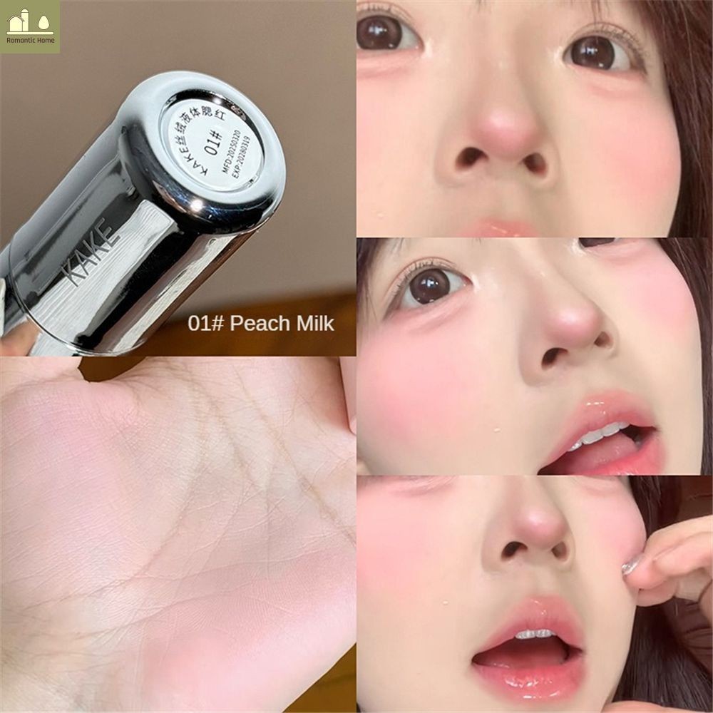 🔥ลดราคาสุดฮอต🔥 KAKE กำมะหยี่ของเหลวบลัช บลัชออนเนื้อลิควิด ปัดแล้วขาวเป็นธรรมชาติ ติดทนนาน สีชมพูอ่อ