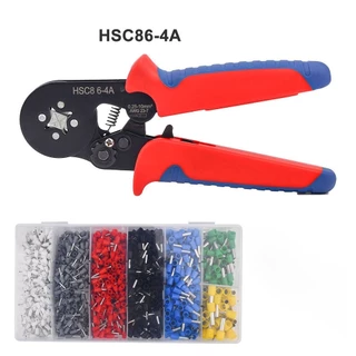 ANTETSI คีม HSC8 6-4A ชุด 1250ชิ้น แบบยุโรป หางปลากลม คอร์ดเอ็น คีมย้ำหางปลา คีมย้ำ คีมย 1250 ชิ้น+คีมย