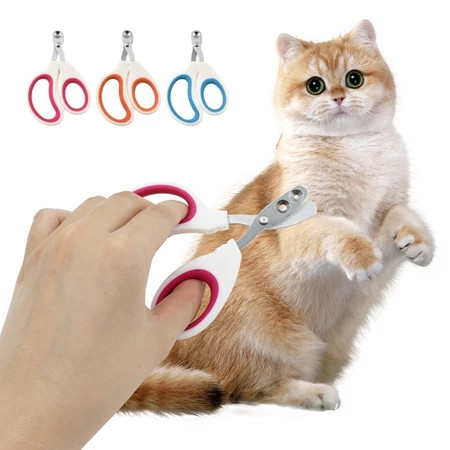 ✂กรรไกรตัดเล็บแมว😻กรรไกรตัดเล็บสัตว์ ทรงกลม ป้องกันการตัดไปที่เส้นเลือดของแมว สุนัข แมว