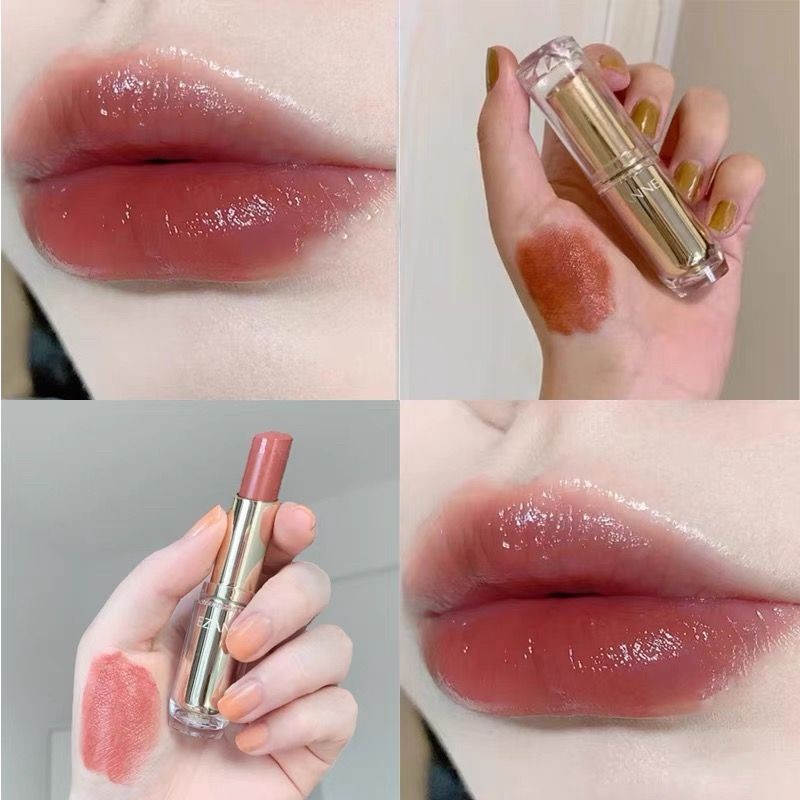 CEZANNE CEZANNE ลิปสติกหลอดทอง 101 สีชานม Moisturizing Lip Glaze ลิปสติก 401 สีขาวไขมัน 105 Whitenin
