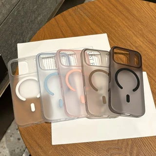 ใหม่ 17 AG Frostedเคสโทรศัพท์แม่เหล็กสําหรับIPhone 17 Pro Max 13 14 15 16 Pro Max 17 Airโปร่งแสงปลอกUltra Thin Cover