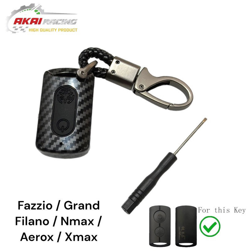 ฝาครอบรีโมทคาร์บอน Keyless สําหรับ Nmax Aerox Xmax Fazzio Grand Filano คุณภาพดีที่สุด - Levi Motosho