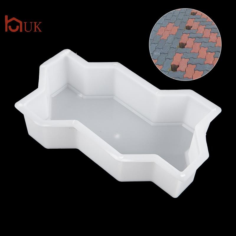 UK DIY Path Maker คอนกรีตแม่พิมพ์สวน Pavement แม่พิมพ์แผนที่เส้นทาง Paving อิฐ Mould TH