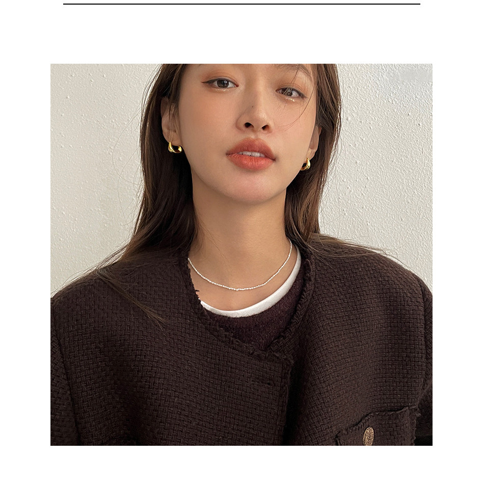 LANNA ADORN ต่างหูเกาหลีผิดปกติผู้หญิง 925 รูปที่ 8