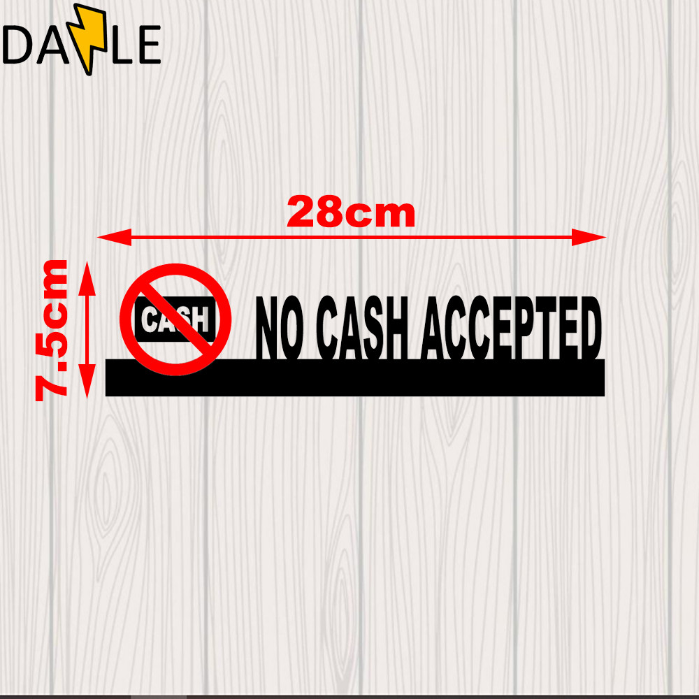 [ NO CASH ACCEPED ] 7.5cm X ยาว 28cm X ป้ายอะคริลิคหนา 2mm พร้อมเทปหลัง ป้ายพลาสติก papan tanda plas