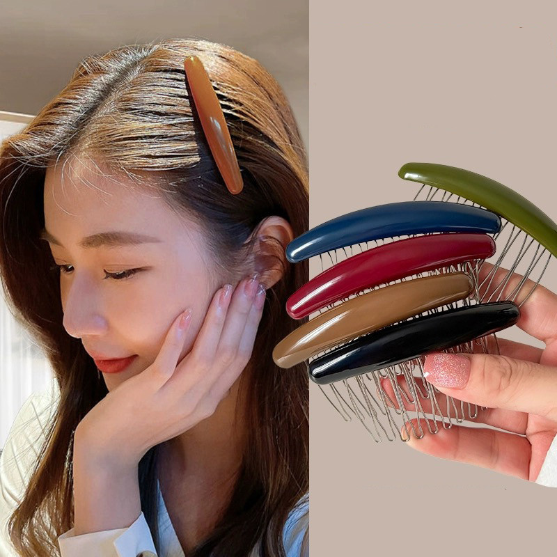 เกาหลี Simple หวีผมแฟชั่น Anti Slip Traceless ใส่หวีผู้หญิงอุปกรณ์เสริมผม