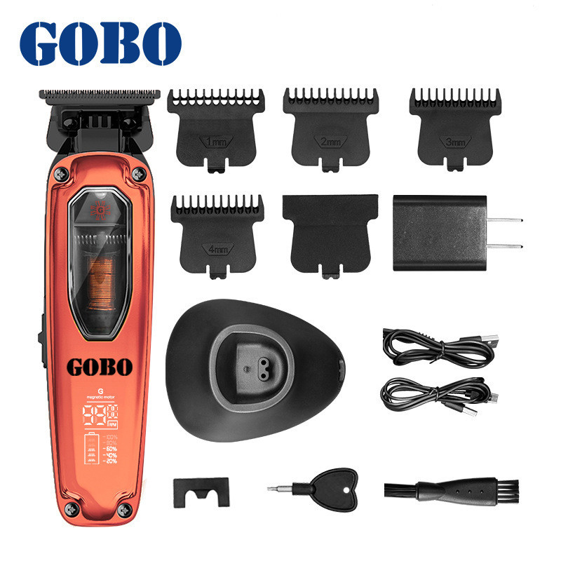 Gobo clippers อัพเกรดแม่เหล็กลอยมอเตอร์ผู้ชายหัวน้ํามันแกะสลักปัตตาเลี่ยนไฟฟ้า