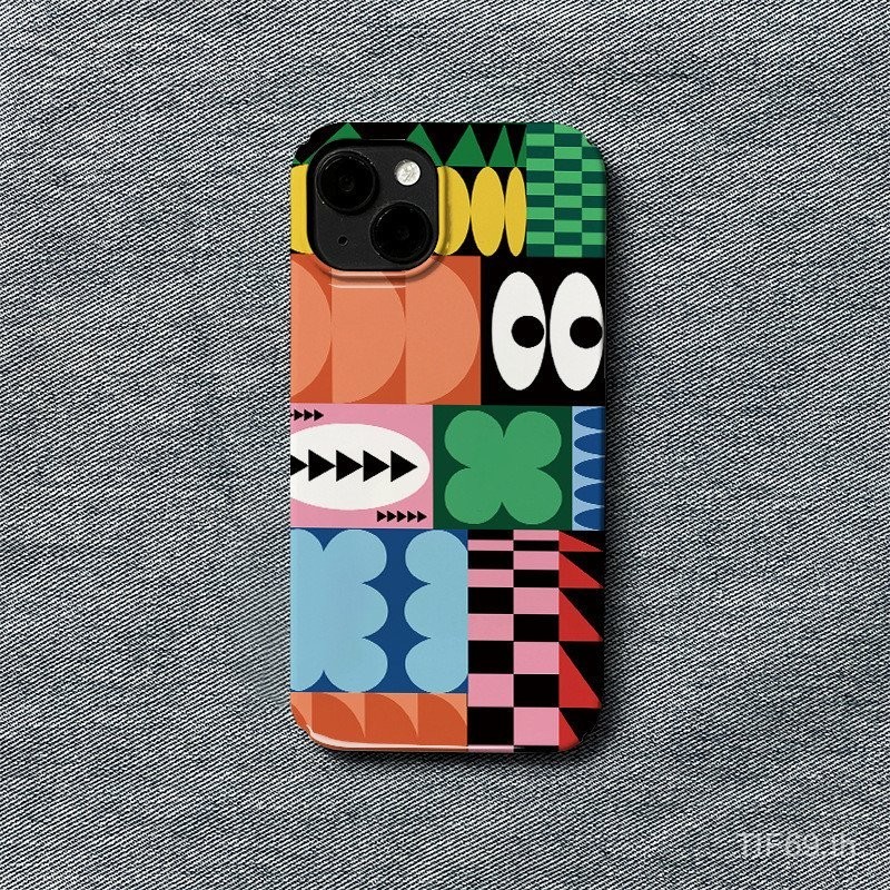 Insการ์ตูนลายสก๊อตเย็บiphoneเคสโทรศัพท์เหมาะสําหรับiphone xr 12promax 11pro 7/8Plusเคสป้องกันโทรศัพท์11 13 14 15 Promaxป้องกันรอยขีดข่วนXs 13 12 14 15 pro Hard Case xsmax AC84