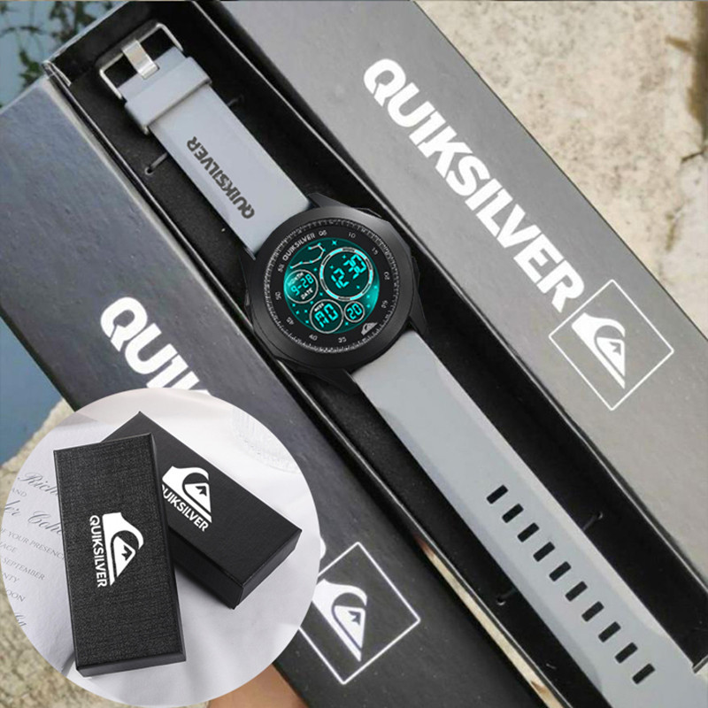 Quiksilver ผู้ชาย Starry Sky ยาง Led นาฬิกาดิจิตอล